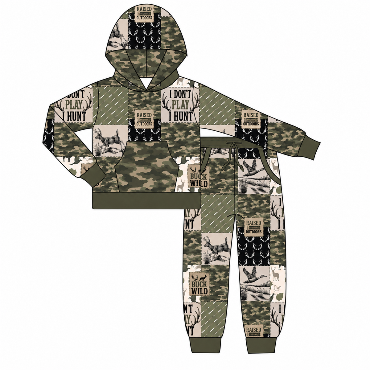 Adult BUCKWILD Hoodie & Jogger Set